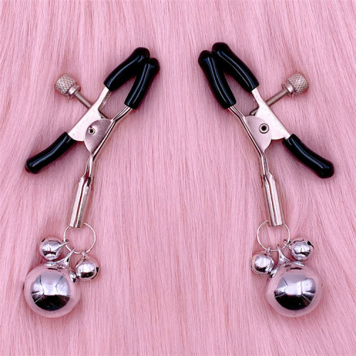 Wholesale bell-shaped nipple clamps, cute bell-shaped jewelry, female breast toys, seductive bedroom alternative sex products, passionate