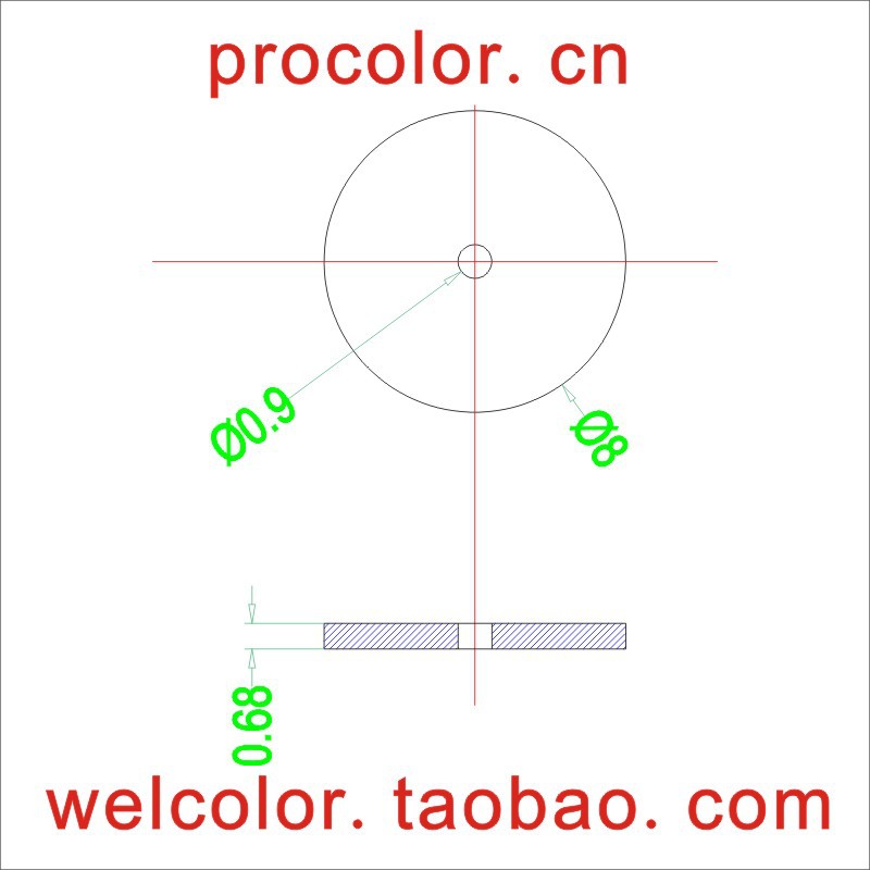 8*1*0.68MM ���𽺴����ܷ��Ƭ ����Բ�����Ƭ �ܷ�Բ������