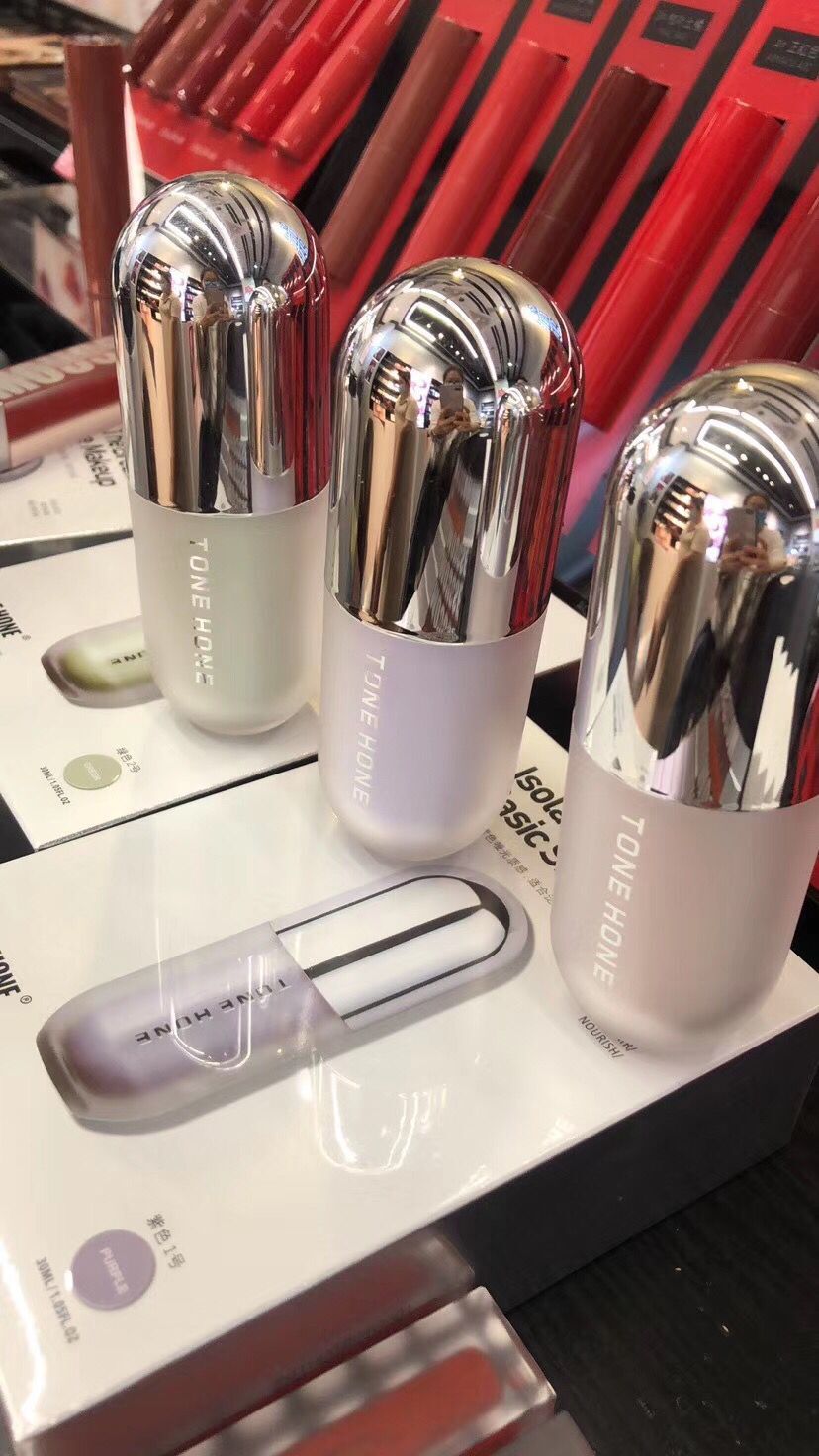 國貨彩妝TONE HONE肌膚膠囊隔離乳霜細膩提亮膚色妝前乳防水遮瑕