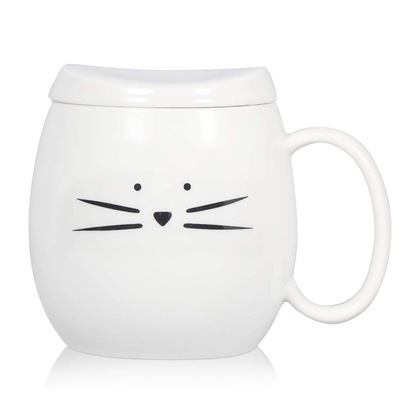 猫恒温杯 创意可爱陶瓷杯 水杯定制一件代发|ms