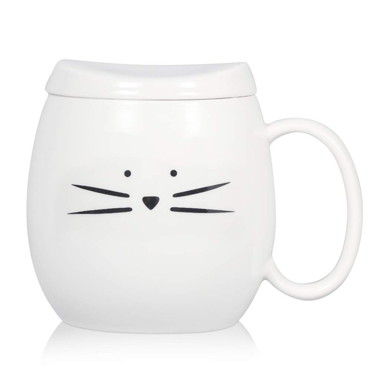 猫恒温杯 创意可爱陶瓷杯 水杯定制一件代发|ms