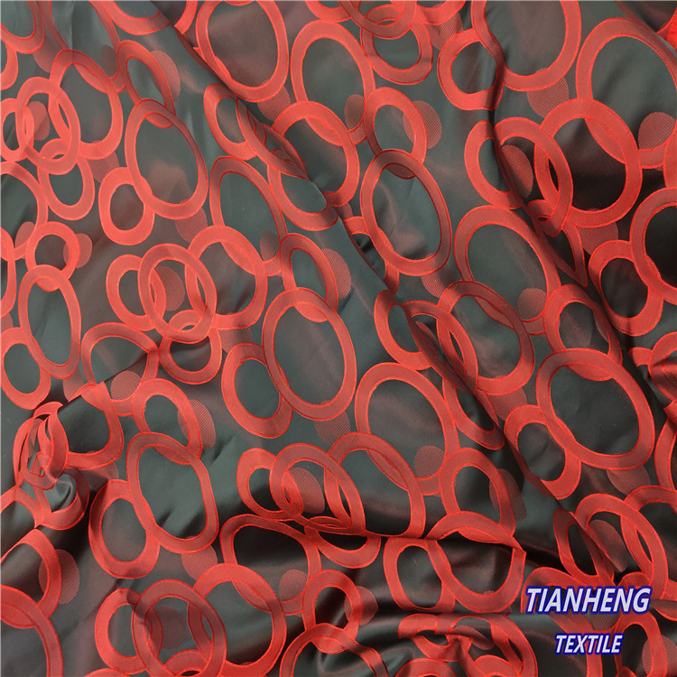 春秋高密色织圆圈提花  礼服连衣裙短裙西装外套舞台戏服面料订织