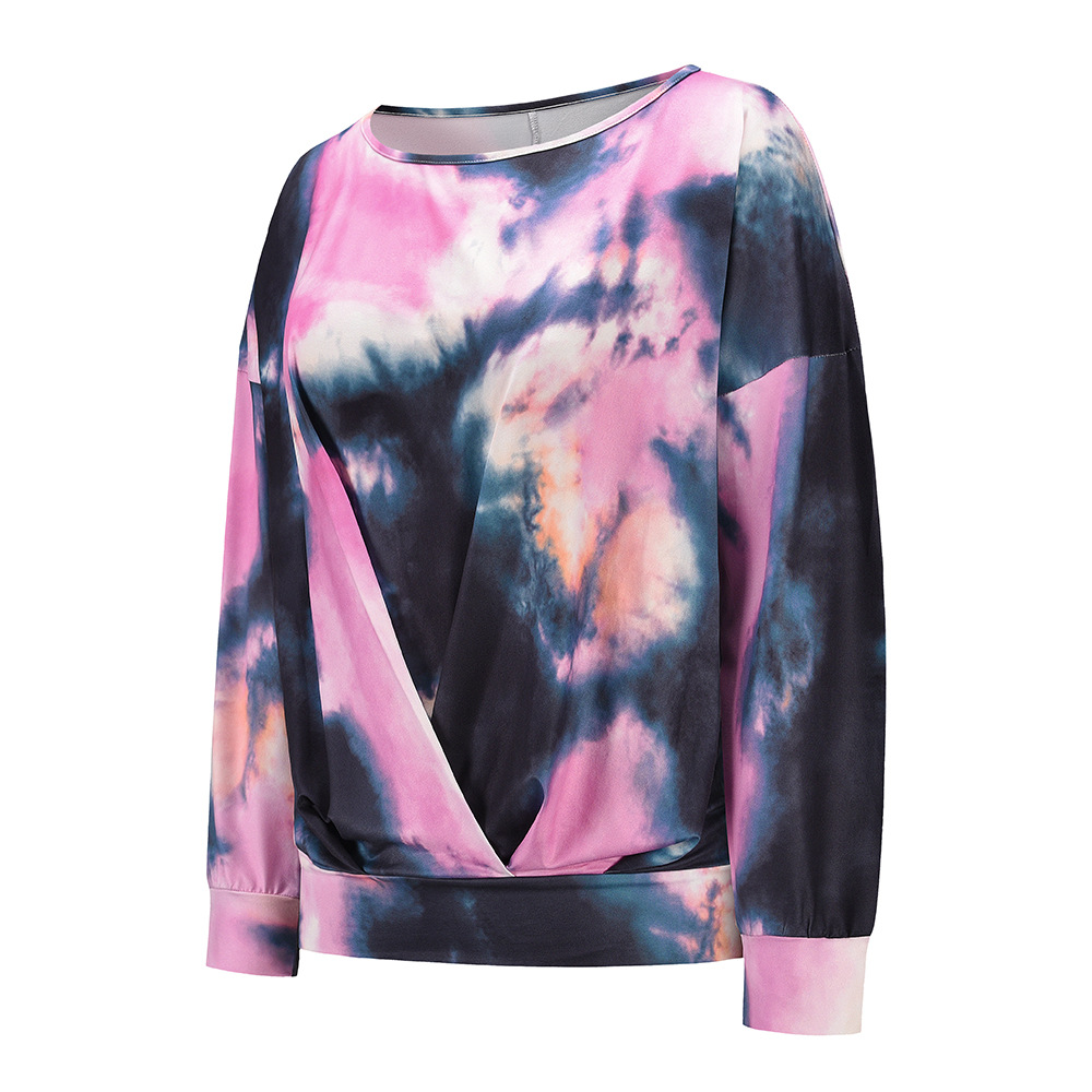 Nihaostyle Clothing Wholesale new long-sleeved tie-dye top NSHYG66731