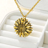 Retro necklace, small design pendant engraved, European style, trend of season, wholesale