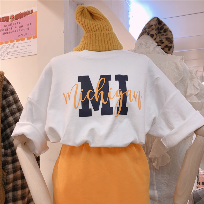 Summer base body-friendly short sleeve T-shirt for students