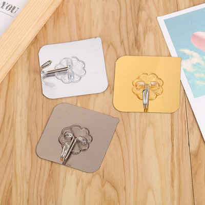 卫生间浴室无痕挂钩学生宿舍透明多色无痕强力粘钩免打孔防水挂钩|ms