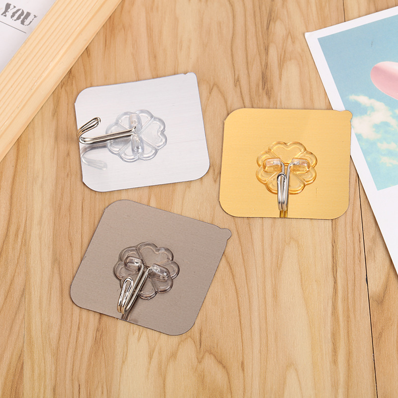 卫生间浴室无痕挂钩学生宿舍透明多色无痕强力粘钩免打孔防水挂钩|ms