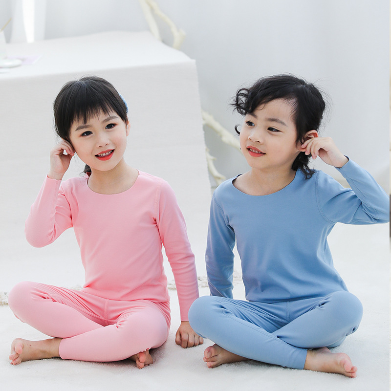 (2개) 어린이 가을 의류 및 바지 바지 바지 세트 어린이 소년  소년 소녀 아동베이스 열 속옷