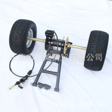 DIY自制两轮改装三轮四轮摩托车配件小沙滩车加粗后桥6寸轮子总成