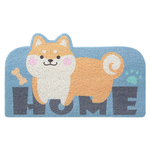 New cartoon sand-scraping and dust-removing entrance floor mats for household wear-resistant entrance door entrance wire ring anti-slip floor mats