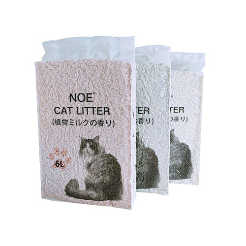 Wholesale Tofu Cat Litter Green Tea Original Crumbled Cat Litter Wholesale NOE Absorbent Clumping Rice Tofu Cat