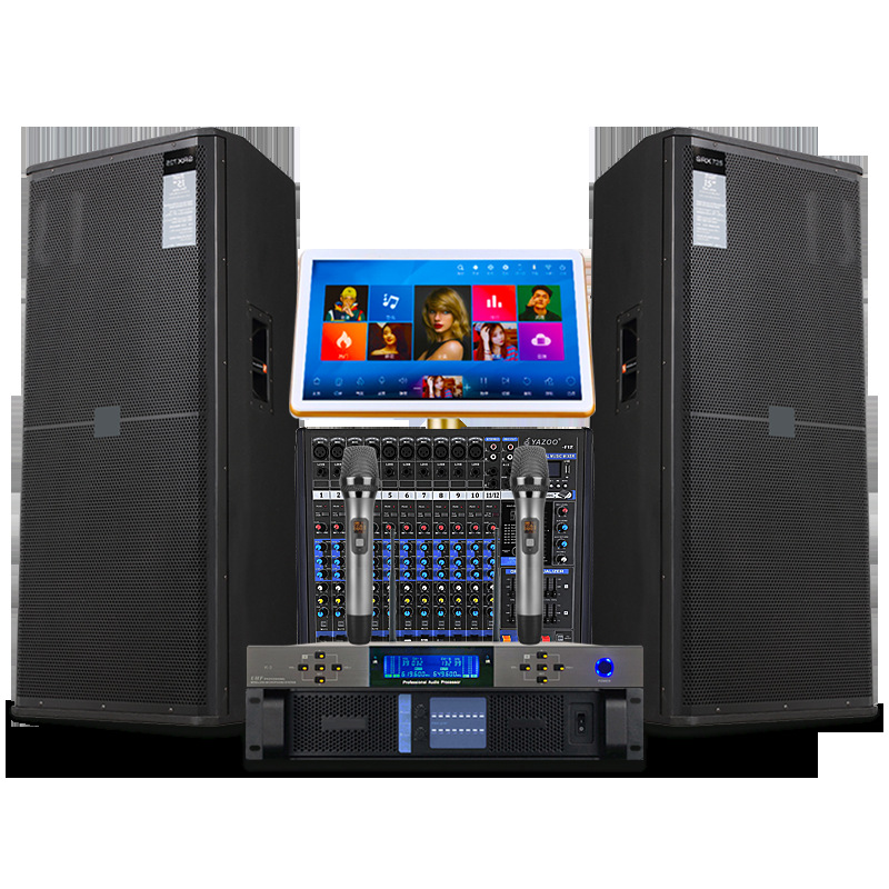 Multifuncional al aire libre etapa de rendimiento gran conferencia doble 15 pulgadas traje de audio profesional etapa combinación de audio grande