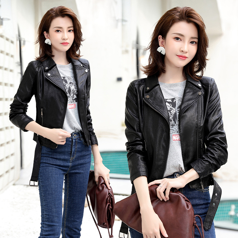 leather clothing coat have cash less than that is registered in the accounts Little 2020 spring and autumn new pattern Korean Edition fashion temperament locomotive pu Leather jacket coat