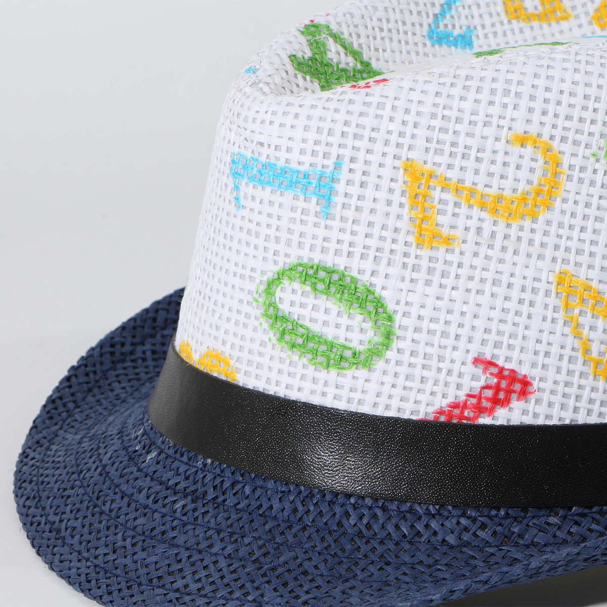 Children's Sun Hat Summer Straw Kid Hat Jazz Straw Hat Tide Wholesale Nihaojewelry display picture 10