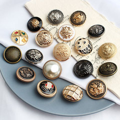 金屬紐扣大衣風衣西服毛衣男女珍珠扣子高腳金色黑色百搭紐扣