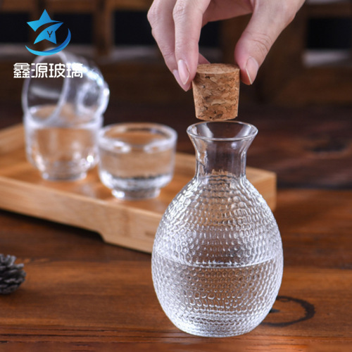 Factory direct sales creative Japanese style transparent sake jug set wine warmer hot wine jug household glass wine jug on behalf of