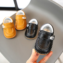 春秋季牛皮寶寶鞋子0-1-2一歲學步鞋軟底男女童嬰兒鞋不掉鞋小童