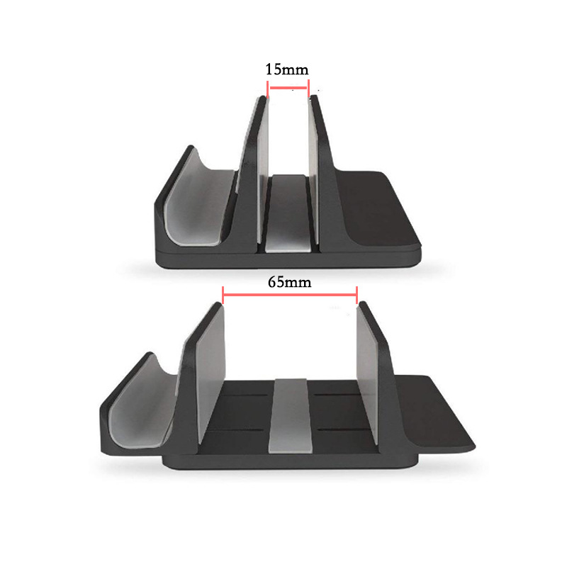 Aleación de aluminio portátil soporte vertical base portátil aleación de aluminio escritorio disipación de calor soporte de almacenamiento