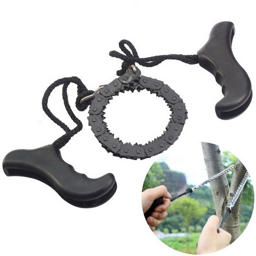 Outdoor convenient hand chain saw, garden logging wire saw, camping EDC survival chain saw