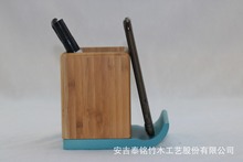 天然竹制笔筒创意手机支架竹制办公桌面收纳方形时尚简约大气