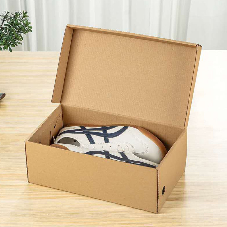 鞋盒纸盒现货牛皮纸折叠翻盖瓦楞纸箱内盒女布鞋盒子电商公版鞋盒