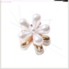 Retro hairgrip from pearl, brand crab pin, cute small hairpins, hair accessory, French retro style, flowered