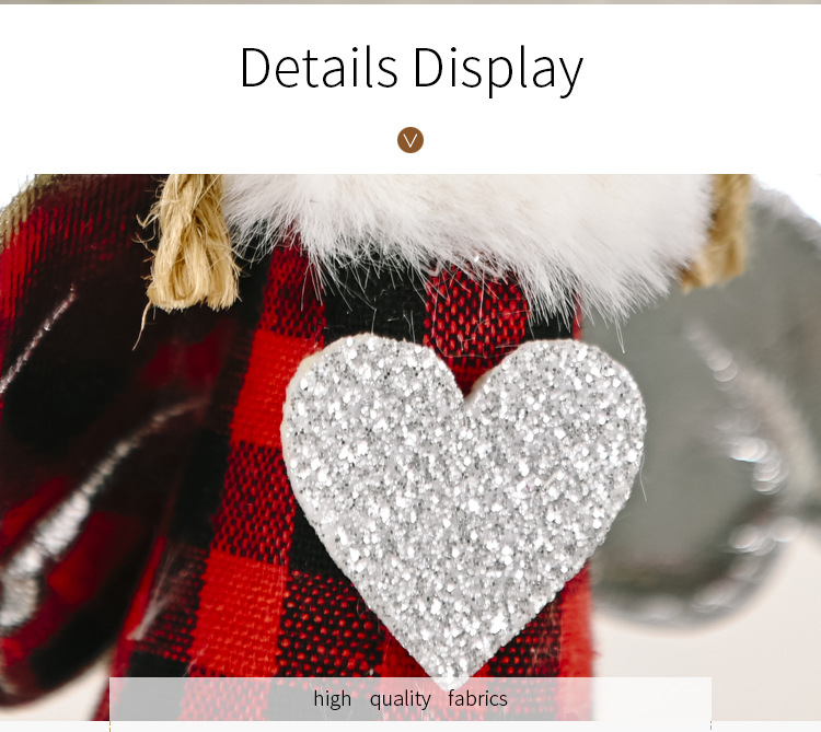 Christmas Plaid Doll Pendant display picture 4