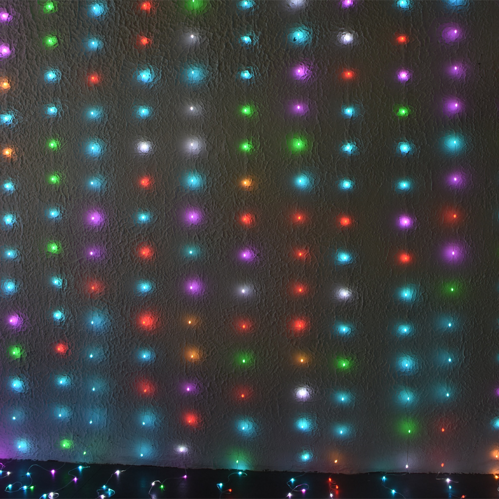12功能LED RGB 圣誕 窗簾燈 亞馬遜款