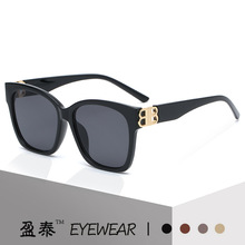 新款双B时尚方框太阳镜欧美复古网红同款街拍墨镜女防紫外线眼镜