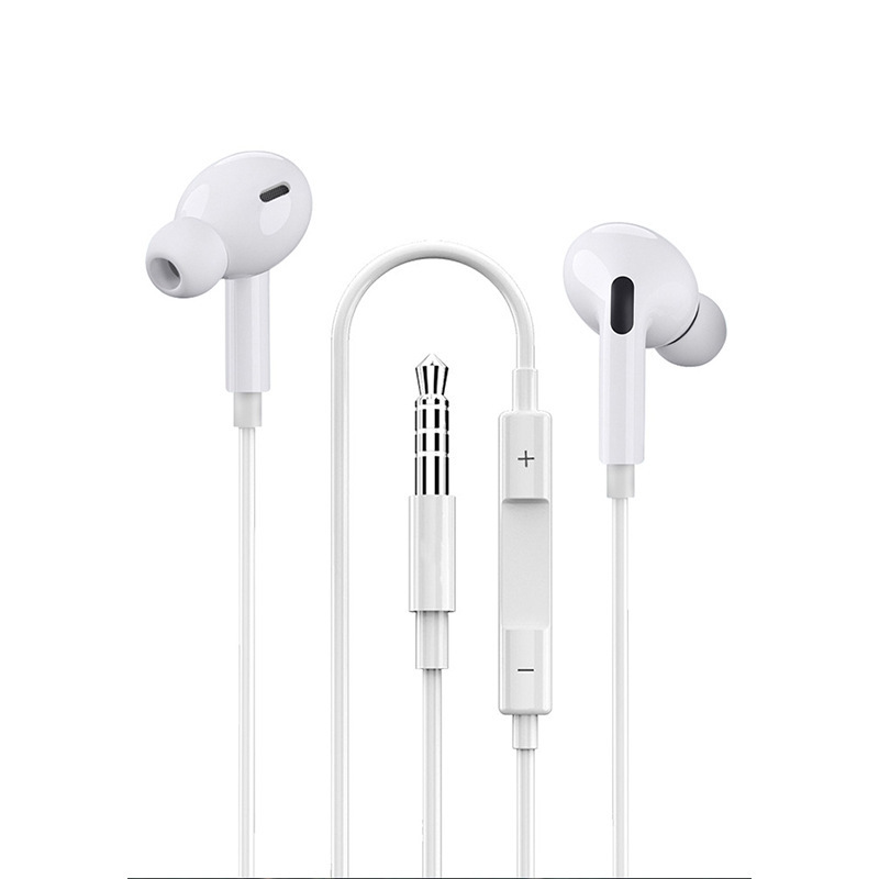 Factory direct-selling headphones with heavy bass in-ear wire-controlled mobile phone headphones for Apple/Android headphones