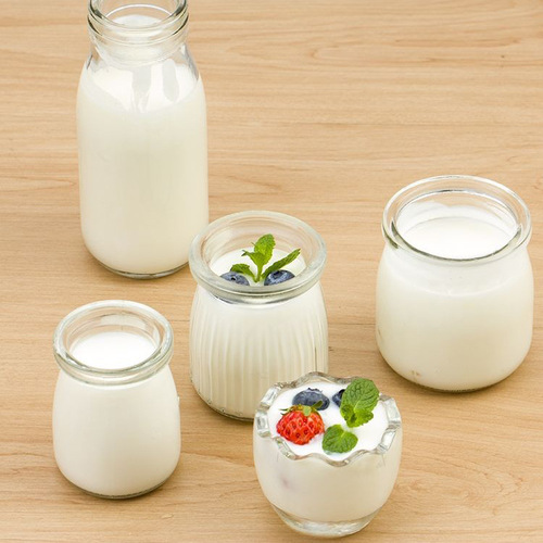 Thickened sealed iron lid pudding bottle glass vertical pattern pudding cup yogurt bottle glass baking mold mousse cup jelly