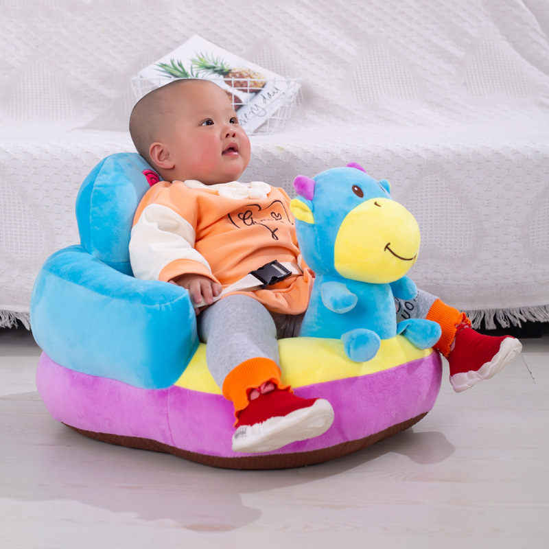 Al por mayor de los niños pequeño sofá asiento de dibujos animados bebé aprendizaje Silla de peluche de juguete bebé asiento de seguridad regalo de cumpleaños