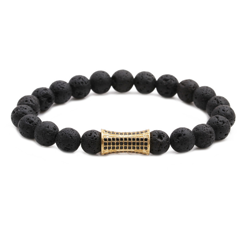 hot sale volcanic stone small waist bracelet beaded DIY menu0027s ladies bracelet wholesale nihaojew