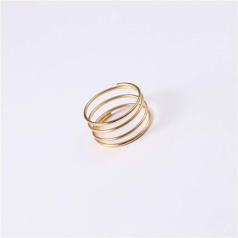 Simple Style Geometric Titanium Steel Plating Rings display picture 6