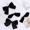 Demi-season black brand hairgrip with bow, hair accessory, Korean style, internet celebrity