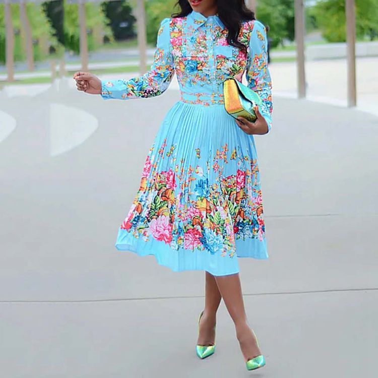 Pleated Dress - Side View