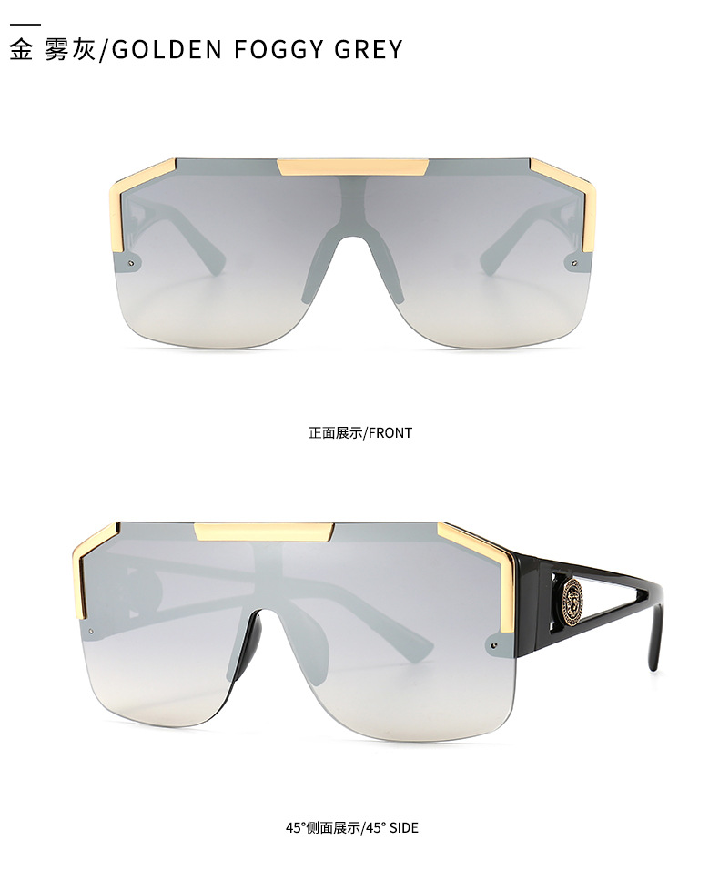 Lens One Piece Retro Modern Glamour Closed Mirror Trend Sunglasses display picture 5