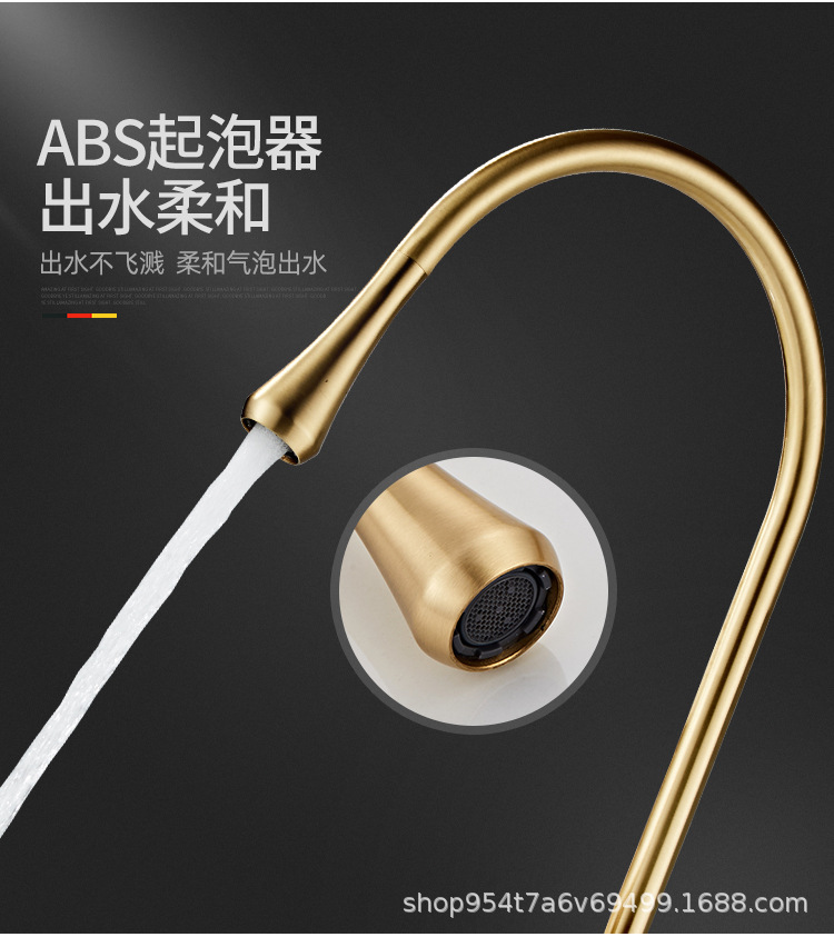 Wholesale copper single-hole washbasins, hot and cold faucets, countertop and under-counter basins, European-style baked paint chrome-plated rotating faucets from the manufacturer undefined