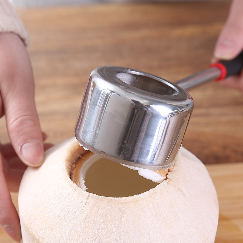 一件代发椰子开壳器青椰子打孔开大口洞取肉刀商用青椰子开盖打眼|ru