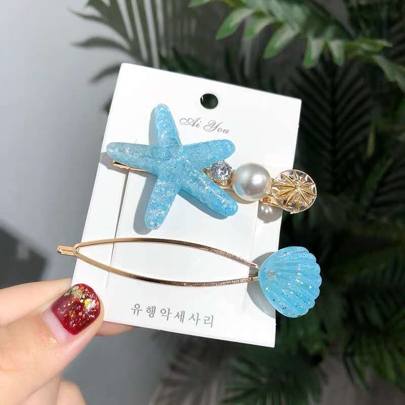 Cute Sweet Women's Mouth Starfish Shell Plastic Hair Clip display picture 10