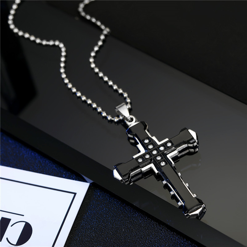 Collier Jésus Strass Hip-hop Rétro Punk display picture 5