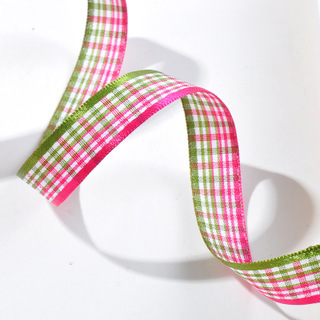 Yao Ming Plaid cinta hecha a mano DIY cinta regalo material de embalaje 2,5 cm Plaid banda accesorios para el cabello material decorativo