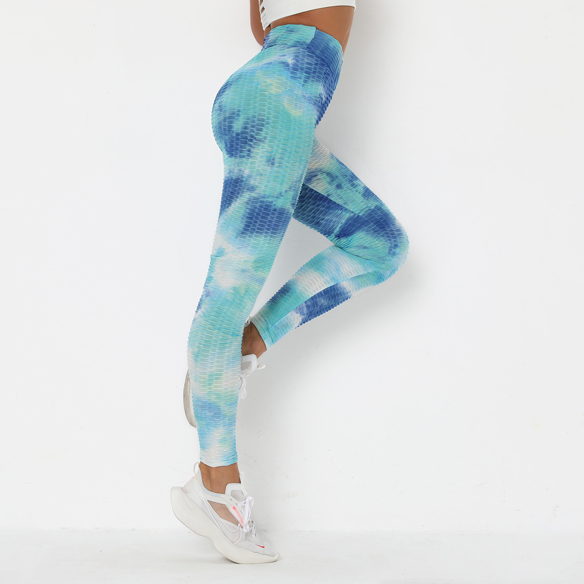 pantalones de yoga con efecto tie-dye en jacquard de tinta NSNS11006