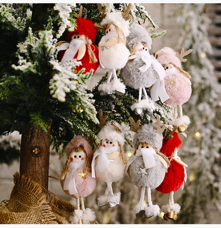 Christmas Decoration Supplies Plush Antlers Girl Pendant Creative New Plush Pendant display picture 7