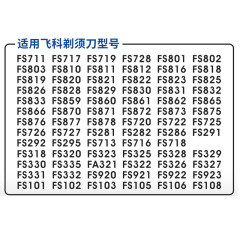 Compatible with Fei Ke razors: FS711, FS829, FS812, FS821, FS871, 876, 875 blades FR6
