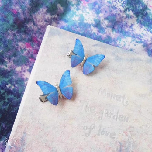 Summer Fairy Hair Clips with Dreamy Butterfly Design, Edge Clips for Girls, Duckbill Hair Accents, Bangs Hairpin, Photo Accessories