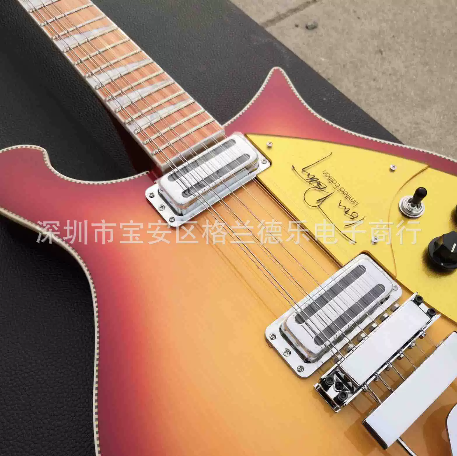 Гранд-гитара кросс-бортовая горячая продажа RicKenBacker класс 12 струнная пианино струна электрогитара производители прямое одобрение