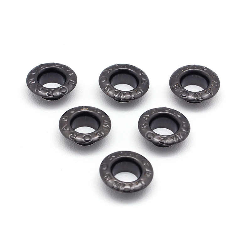 厂家直销铜质金属加宽加厚刻字鸡眼  空心铆钉铜鸡眼扣