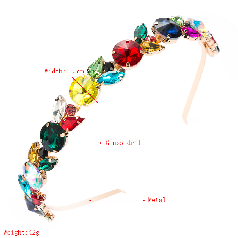 Fashion Metal Diamond-studded Retro Headband display picture 1