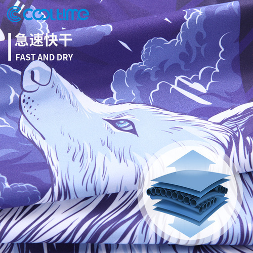 Chinese zodiac national trend sports towel quick-drying double-sided velvet portable beach towel travel towel sweat-absorbent running towel